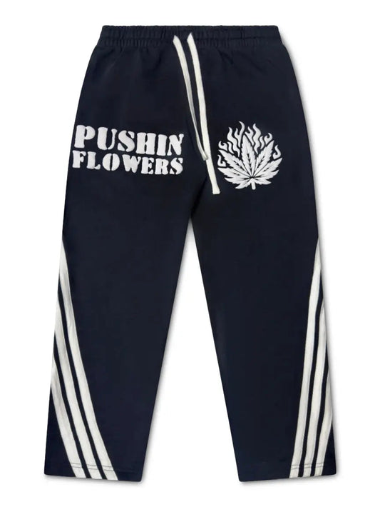 Pushin Flowers striped baggy pants PF streetwear
