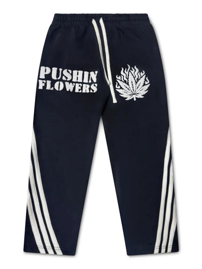 Pushin Flowers striped baggy pants PF streetwear