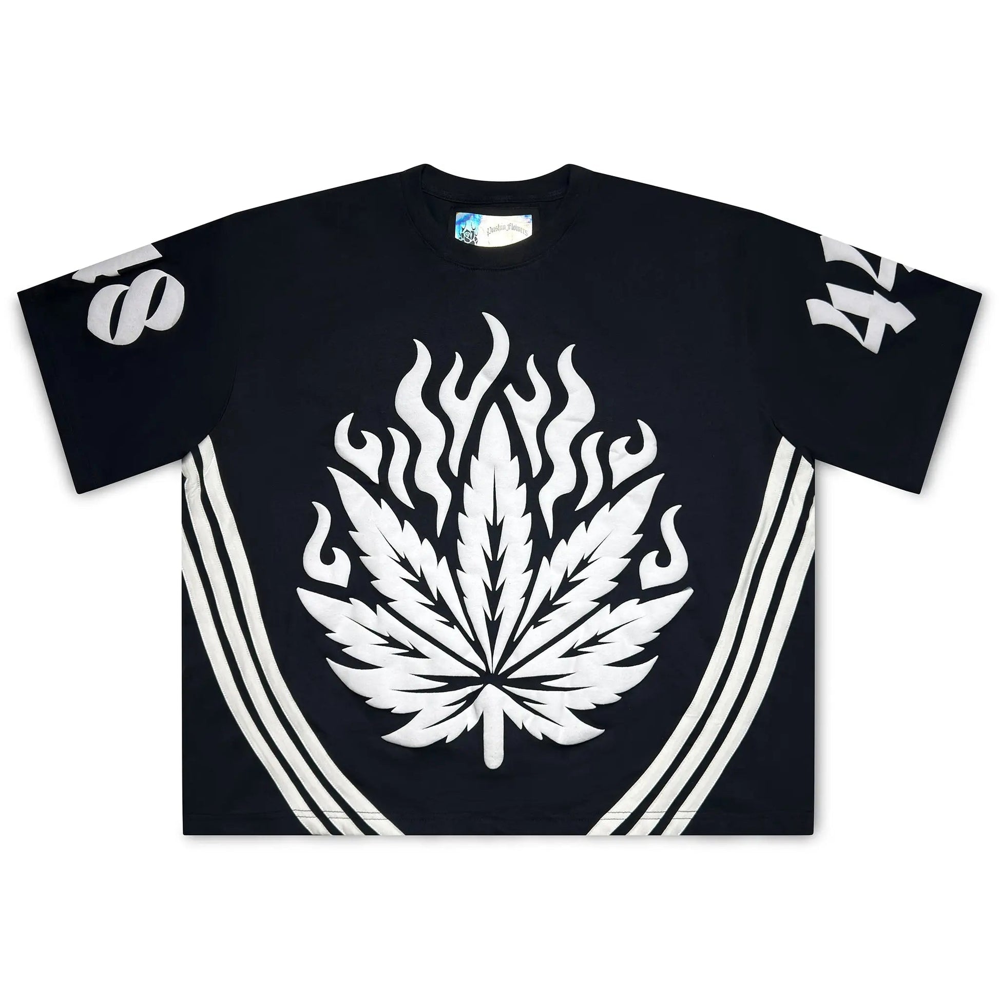 Pushin Flowers striped graphic shirt PF streetwear