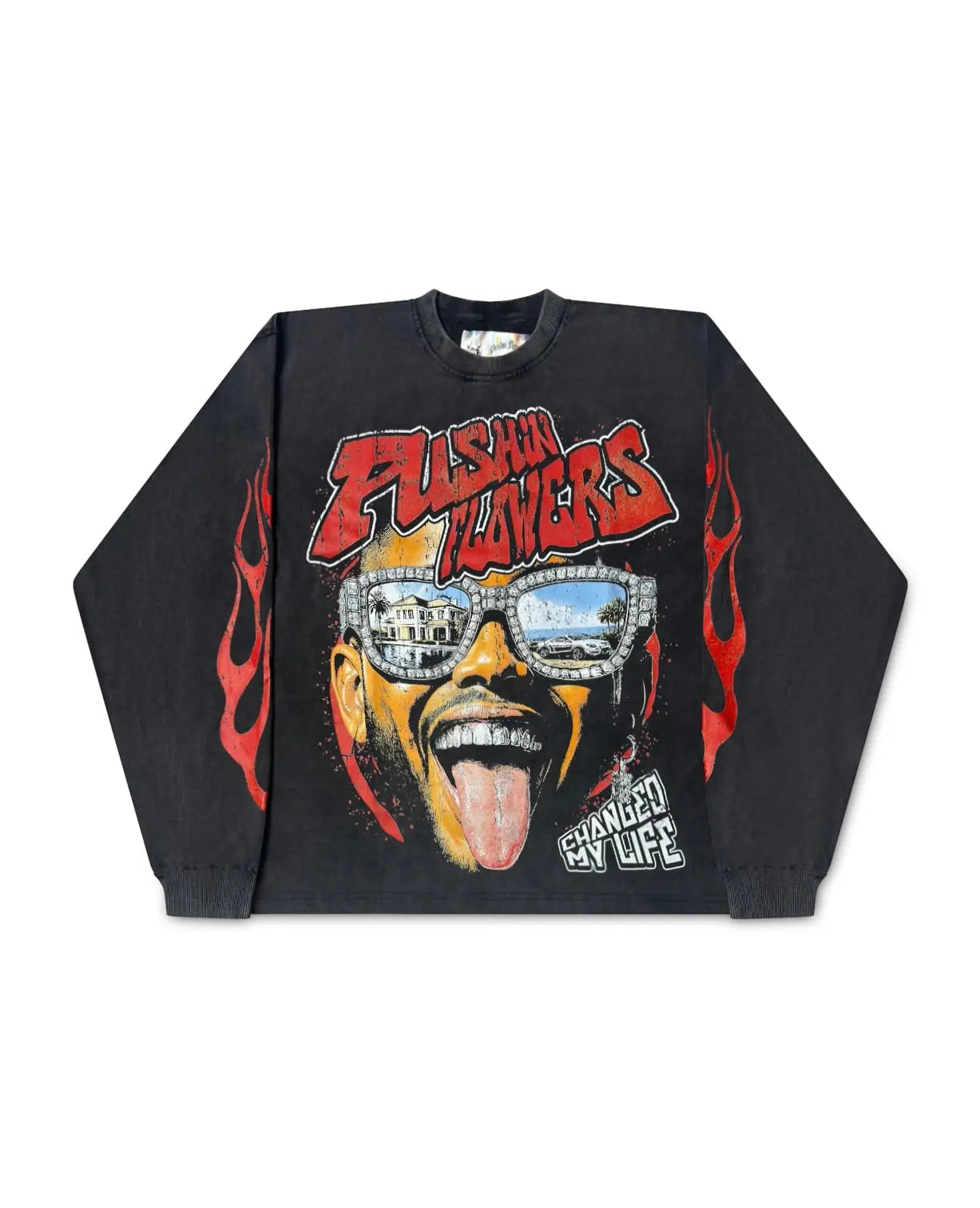 PF The Life Long Sleeve Shirt Pushin Flowers