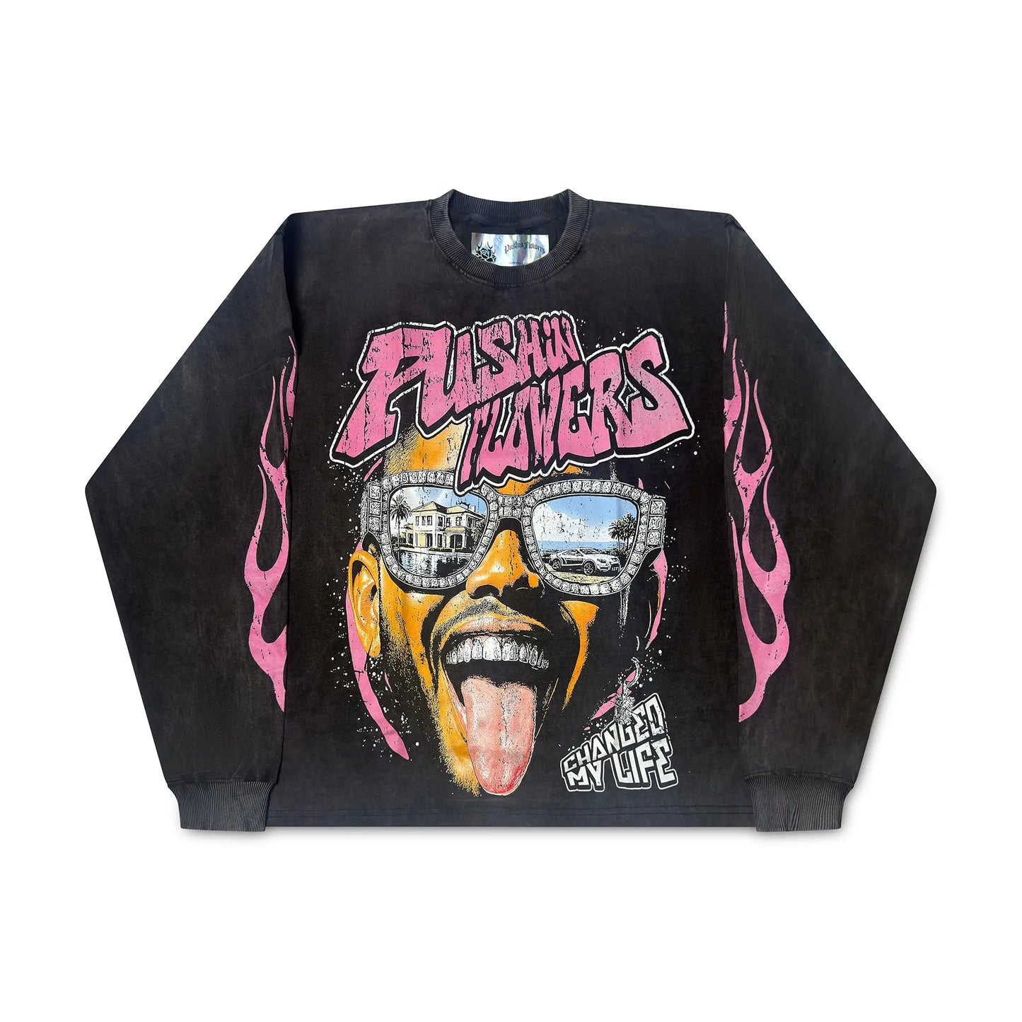 PF The Life Long Sleeve Shirt Pushin Flowers