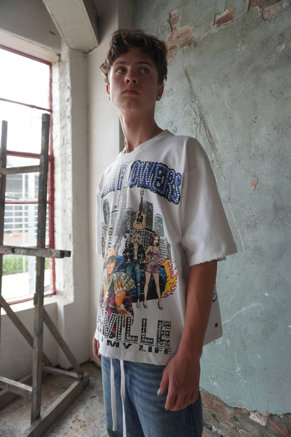 Pushin Flowers Nashville graphic tee – PF City Series streetwear, street styling shot