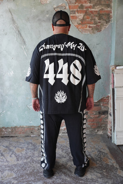 Pushin Flowers leaf print matching shirt and pants set – PF streetwear