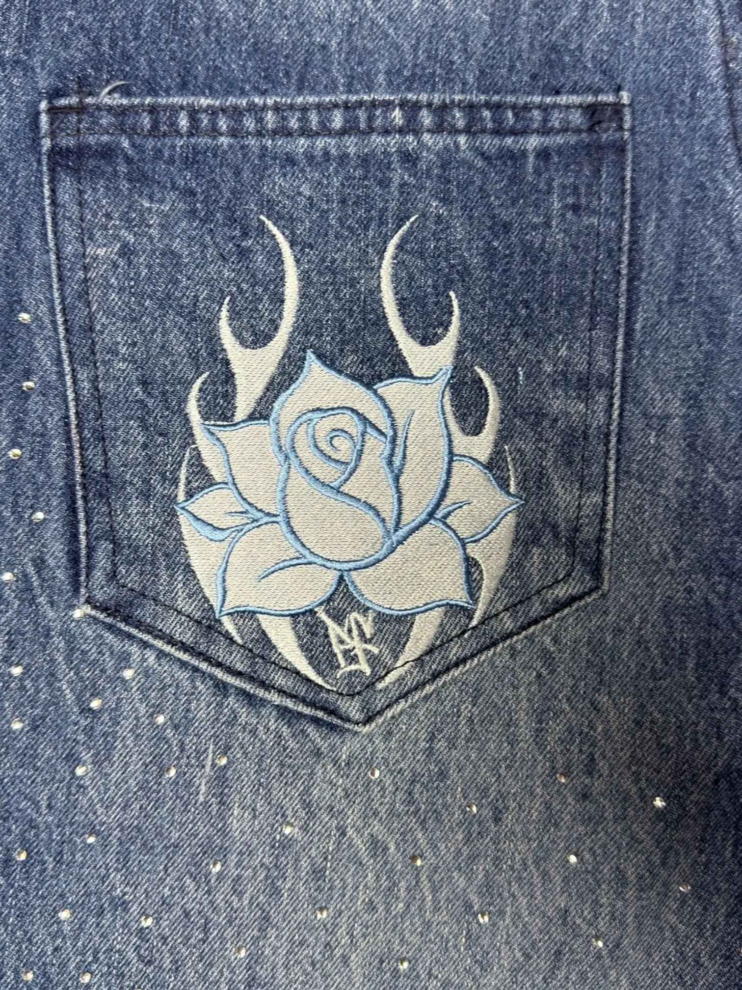 PF Rhinestone Patch Jeans