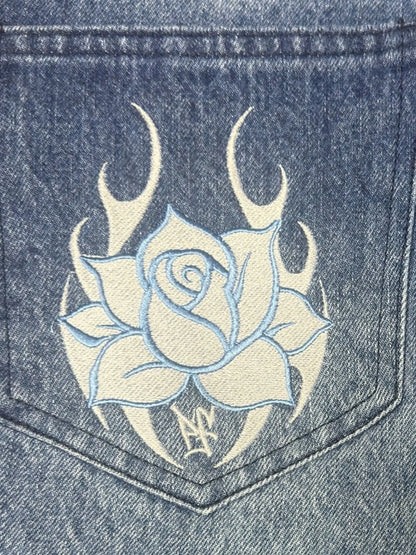 PF Baggy Denim Jeans Pushin Flowers
