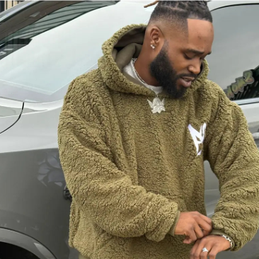 Pushin Flowers Eternal Bloom Sherpa Hoodie Pushin Flowers